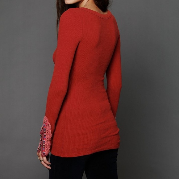 Free People Red Fiesta Cuff Thermal - EUC - Picture 3 of 8